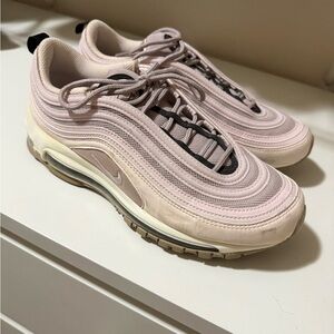 Nike Women’s Air Max 97 Sneakers in Light Pink and Black Accents